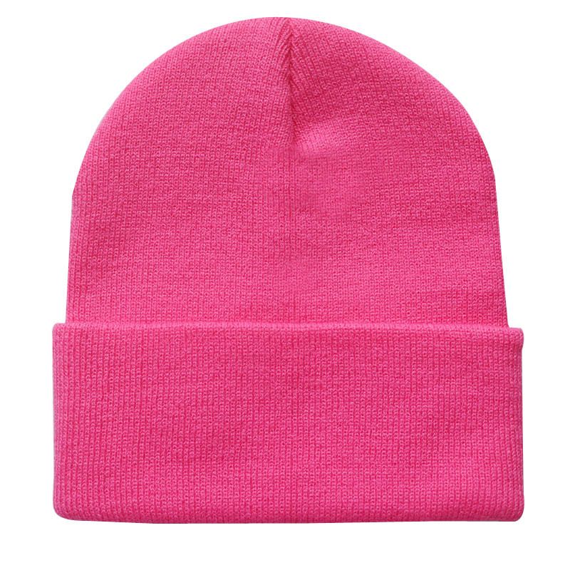 Unisex Multicolor light plate solid color knitted hat Wool hat beanie pull-over hat_voghion.com