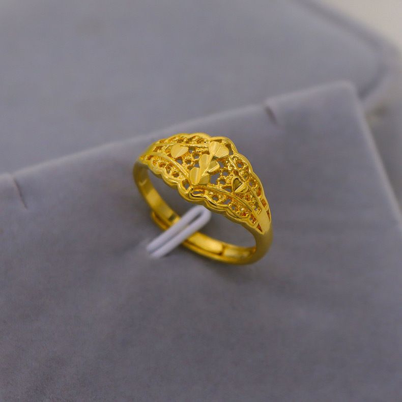 Authentischer authentischer vietnamesischer Sandgoldring für Männer und Frauen, lebendiger und trendiger Herrenring, simulierte antike Methode,_voghion.com