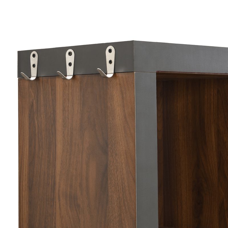 Garderobengestell Mit Spiegel, Multifunktional, Mit Regal, Haken Und Kleiderbügeln_voghion.com