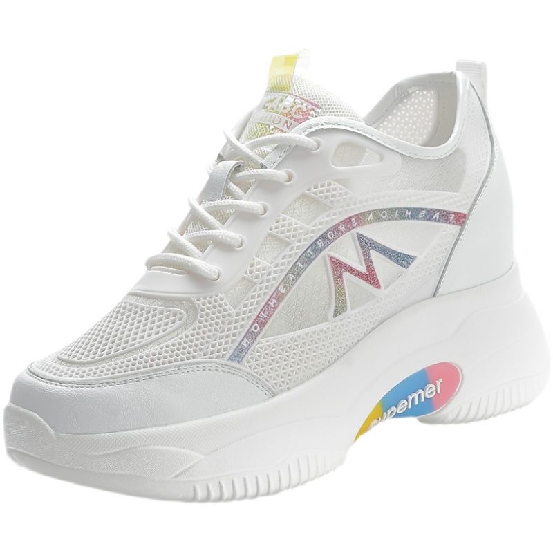Marjorie Höjdökande Transparenta Pappa Mesh Andningsbara Casual Sneakerskor_voghion.com