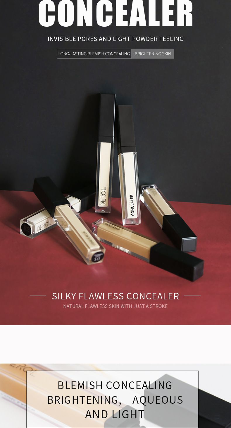 Wasserfester flüssiger Concealer – Natürliche Abdeckung für Augenringe und Akne, lang anhaltende Basis-Foundation-Creme_voghion.com