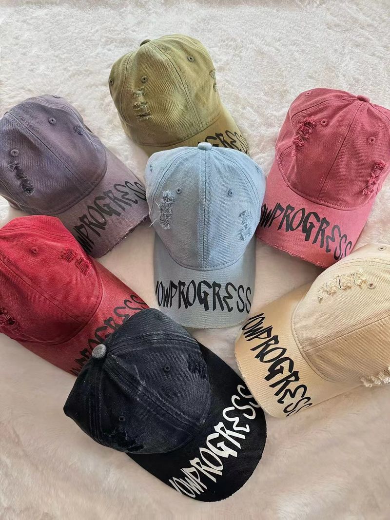 Neue Stil Coole Mode Duckbill Cap Männer Und Frauen Hut Krempe Brief Gebürstet Loch Pendeln Einfache Persönlichkeit Sommer Baseball Cap_voghion.com