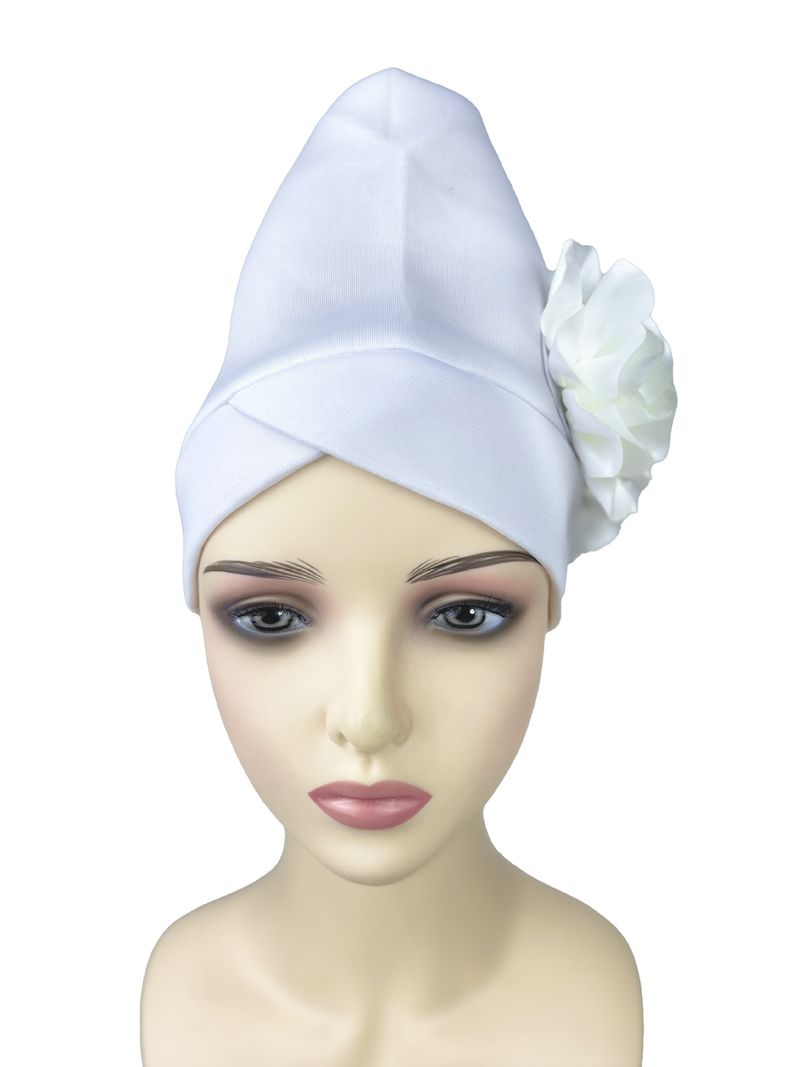 Damen Hijab Hut übertrieben Hut Luftschicht Seite große Blume Hut Moslemischer Hut Baotou Hut_voghion.com