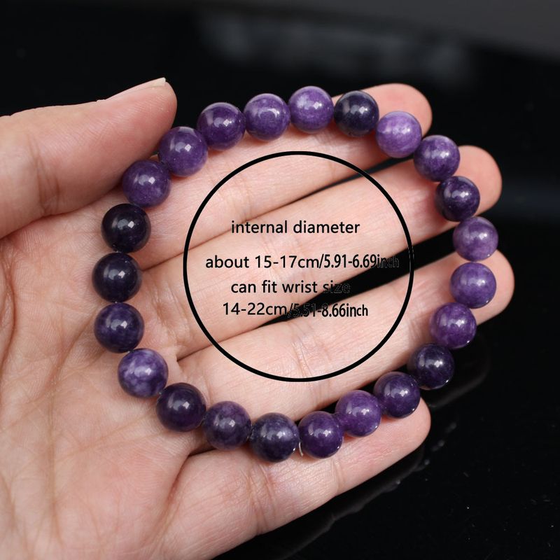 Xiyin TK Doğal Mor Ejderha Taşı Boncuklu Bileklik Sıcak_voghion.com