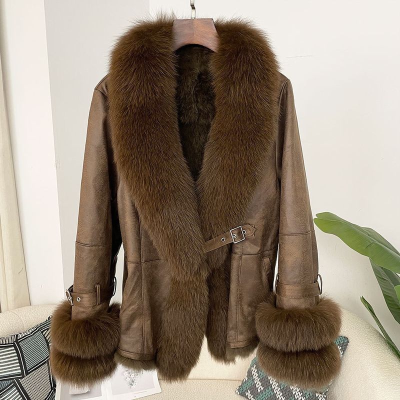 Stilvoller kurzer Wildlederpelzmantel für Damen – Futter aus künstlichem Kaninchenfell, warme Wintermode-Oberbekleidung, XS-XXXL_voghion.com