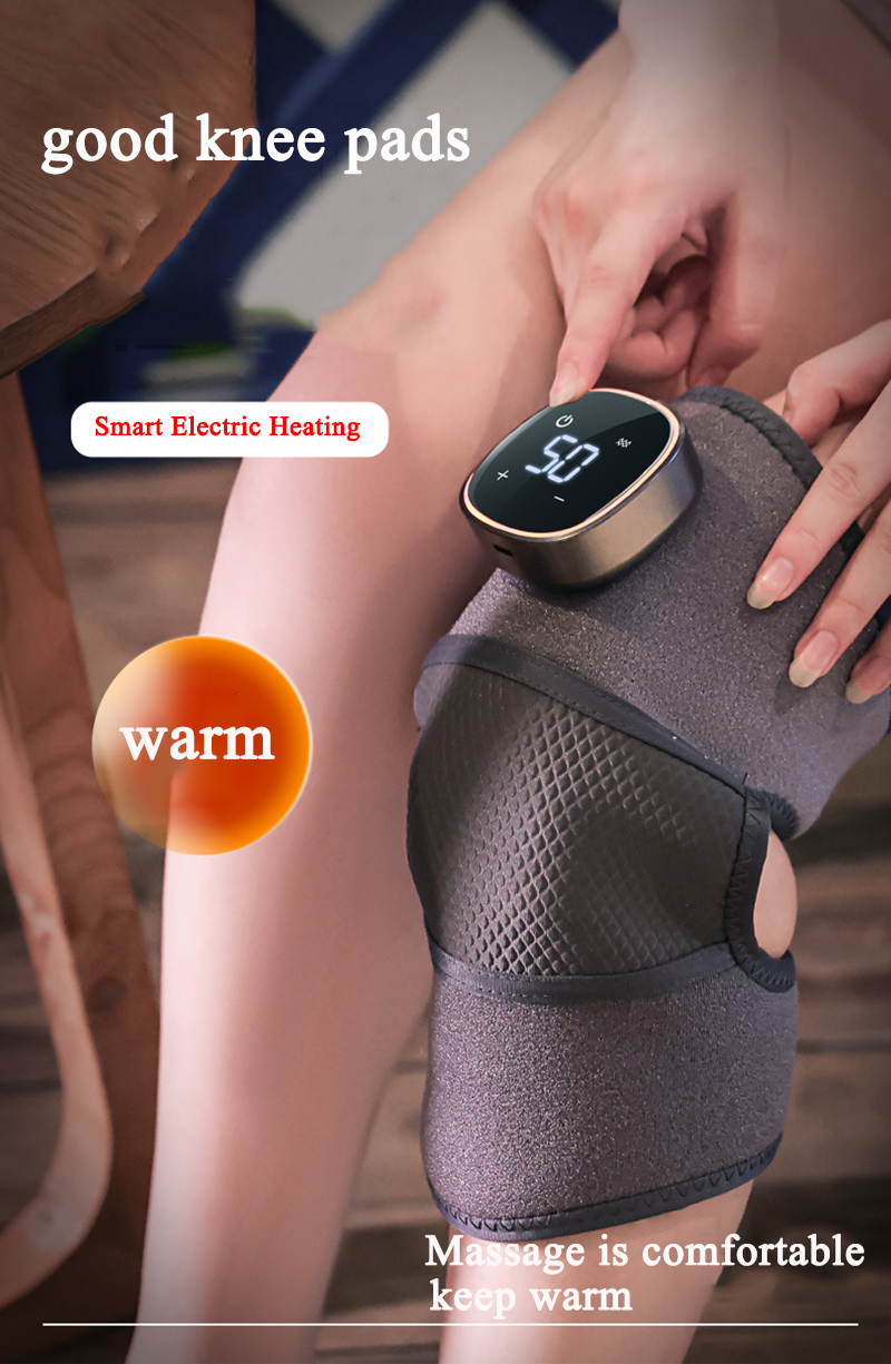Elektrisk uppvärmning Knä Massager Skulder Massager Vibration Fysioterapi Artrit Armbågsled Smärta Lindring Varm knäskydd_voghion.com