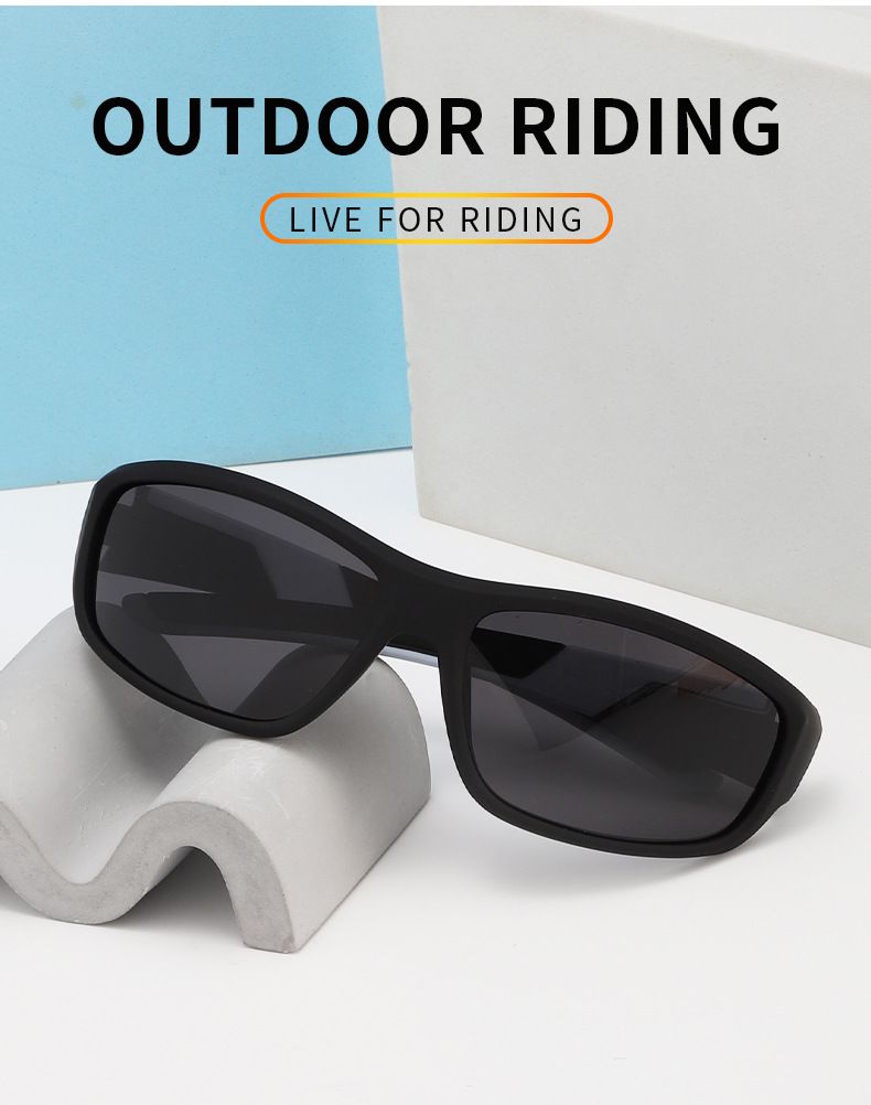 Occhiali da sole sportivi polarizzati per uomo, estivi, con parasole, alla moda, con montatura quadrata._voghion.com