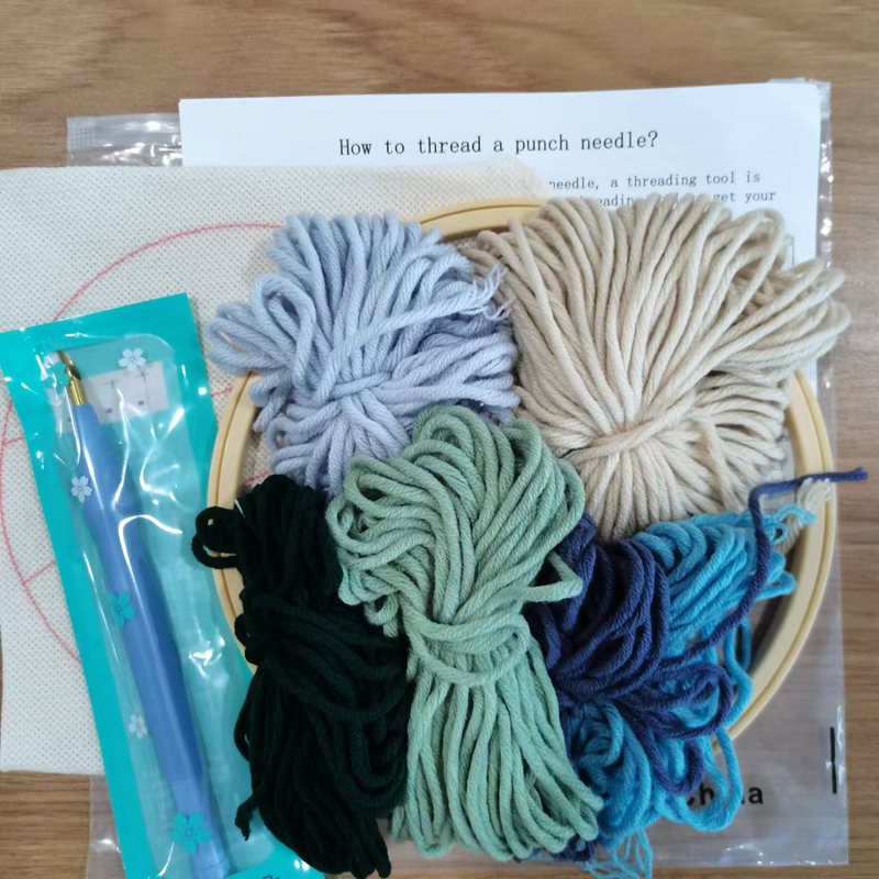 RUOPOTY DIY Bësch Broderie Kit Nadelaarbecht fir Ufänger Punch Nadel Handgemaachte Nähen Handwierk Konscht Kaddo_voghion.com