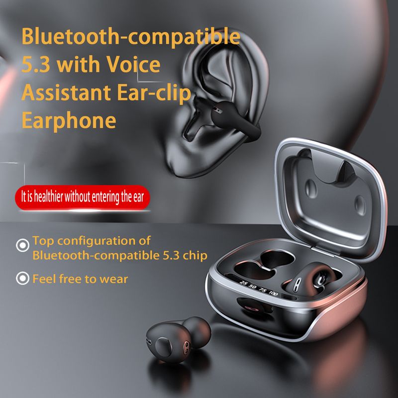 JX80 Langattomat Kuulokkeet HiFi Stereo Surround Luujohteella LED Digitaalinen Näyttö Bluetooth 5.3 Ääniavustajalla Korvaklipsi Kuulokkeet Päivittäiseen Käyttöön_voghion.com