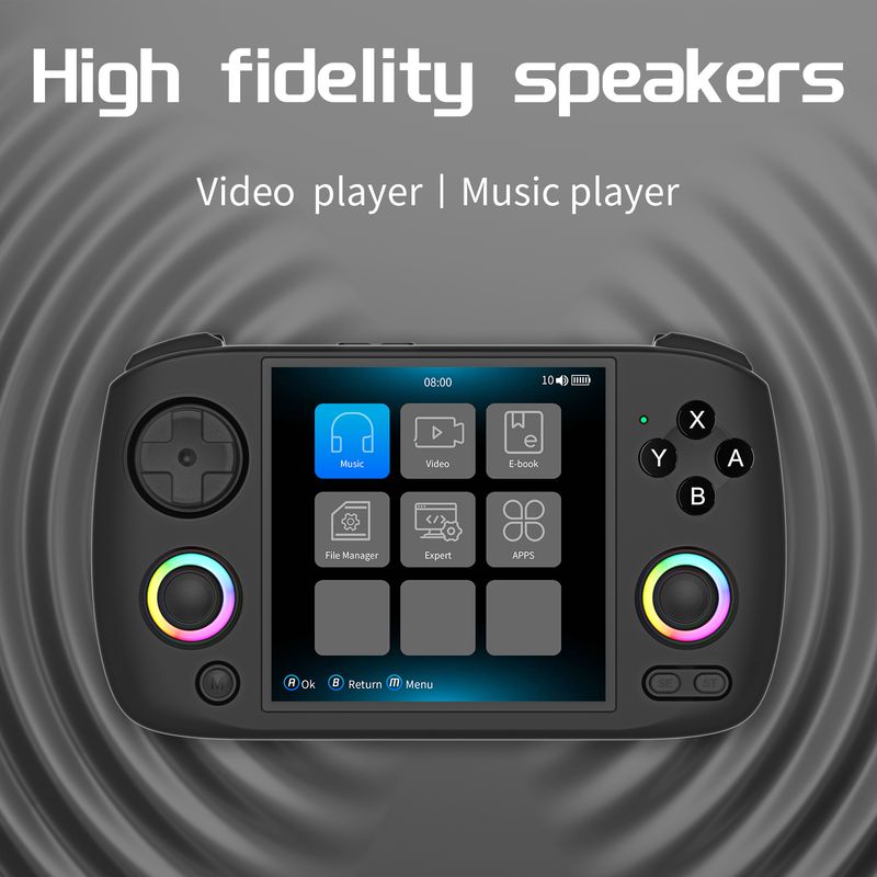 Anbernic RG CubeXX Retro-Handheld-Spielekonsole, 3,95-Zoll-IPS-Bildschirm, Linux-System, integrierte 64G-TF-Karte, Unterstützung für 5056 Spiele_voghion.com