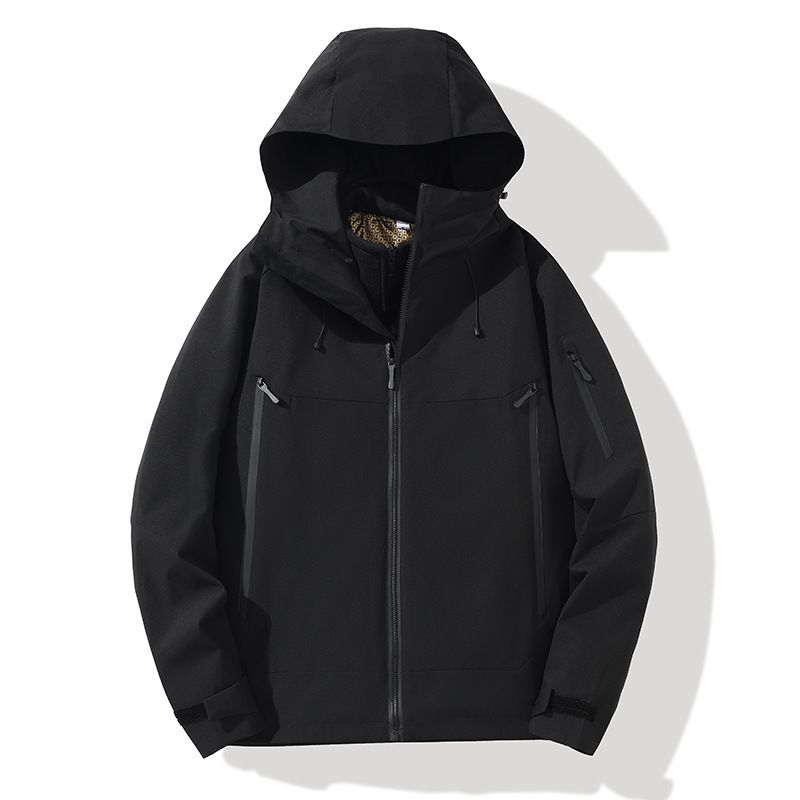 Softshelljacke Fleecefutter Graphene Black Technologie Wasserdicht Winddicht Unisex 3-in-1_voghion.com