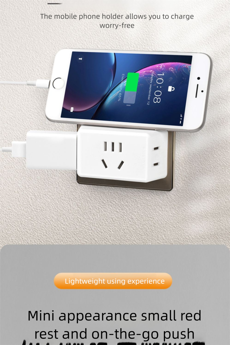 Mini-Multifunktions-Konvertierungssteckdose, Mehrloch-Steckdosenleisten-Konverter, tragbar, für Zuhause, Büro, Schlafsaal_voghion.com
