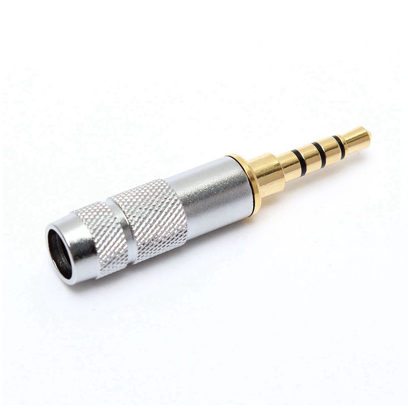 Câble de réparation pour casque stéréo 3,5 mm 4 pôles plaqué or, connecteur jack audio pour casque, soudure_voghion.com