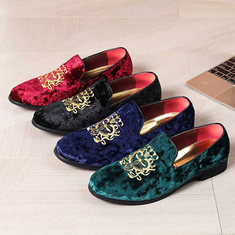 Unschlagbare Qualität Unschlagbare Qualität Neue bestickte Herrenschuhe, einteilige Herren-Loafer, nicht riechende Fußbedeckungen für den Sommer, Freizeitschuhe mit runder Spitze_voghion.com