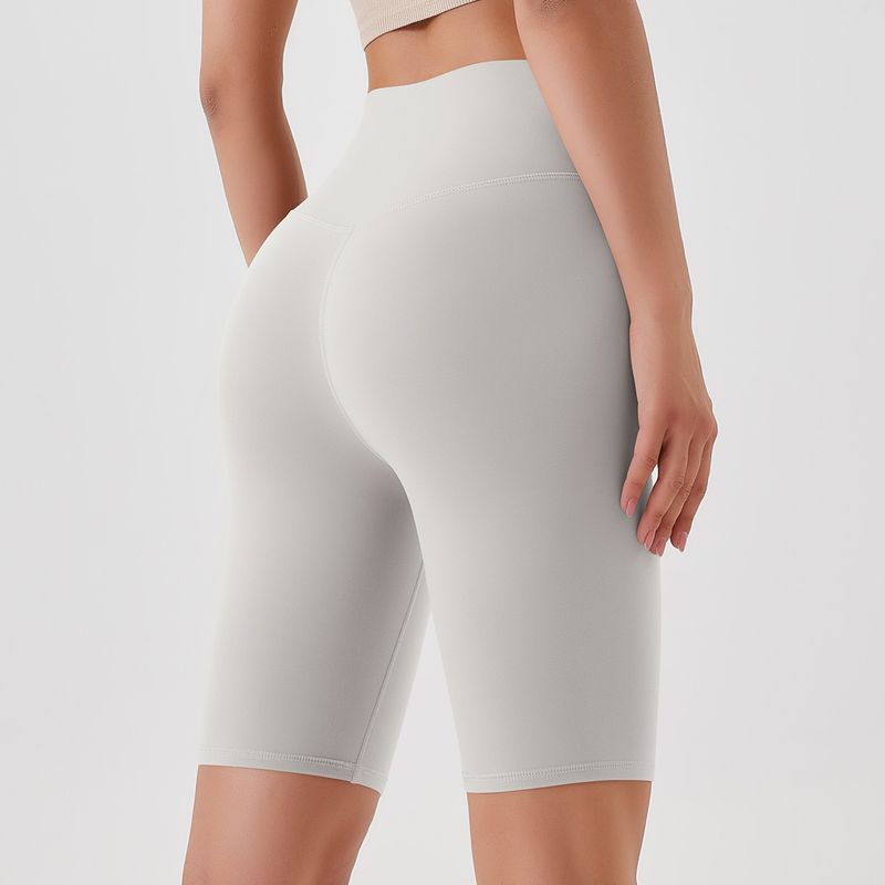 Women's Clothing double-sided brushed yoga shorts without embarrassing lines, buttocks lifting and abdominal control sports running fitness pants_voghion.com