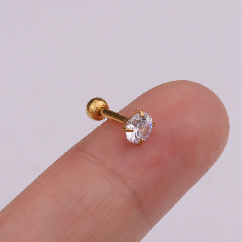 nuovi orecchini piccoli in acciaio inossidabile con zircone filettato a forma di fiore, borchie per osso dell'orecchio, gioielli per piercing del corpo di vendita calda_voghion.com