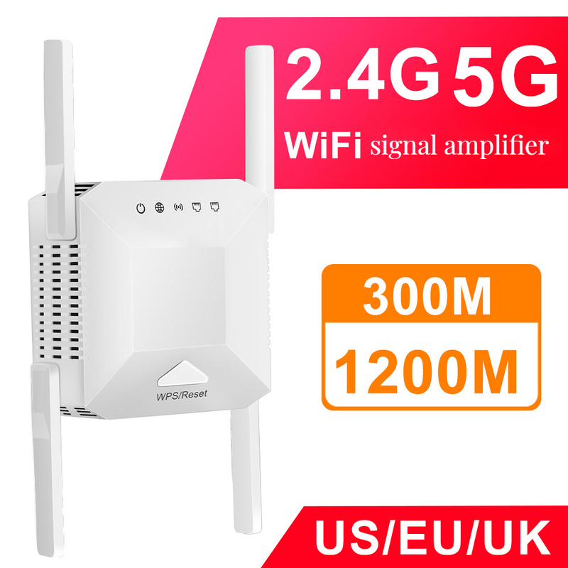 Wifi maģistrāles paplašinātāja signāla pastiprinātājs 1200 Eiropas, Lielbritānijas un Amerikas 5G maršrutētāja vadi bez maksas_voghion.com