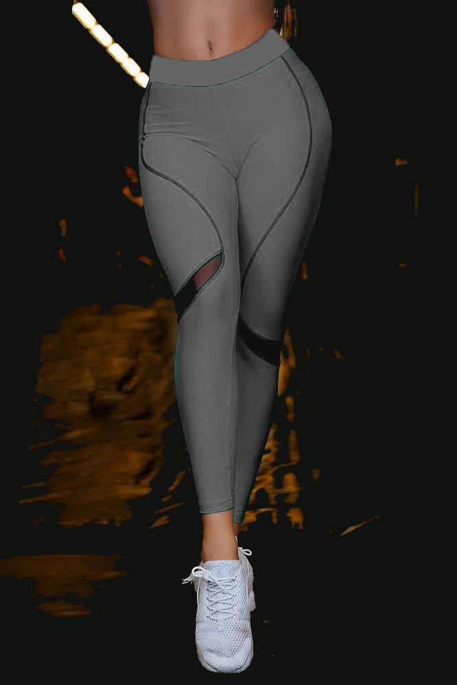 Nuovi leggings a vita alta con cuore patchwork in rete per yoga e sollevamento glutei_voghion.com