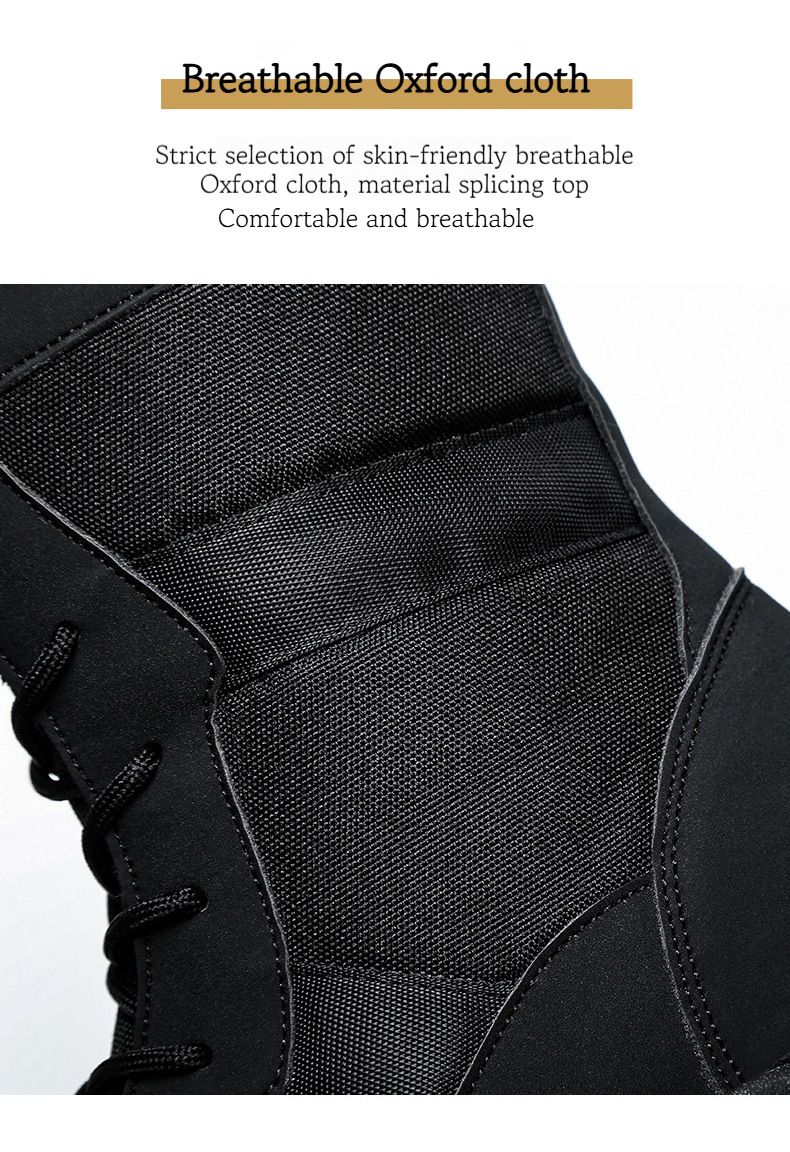 Stivali militari da esterno antiscivolo alla moda alti Stivali da combattimento resistenti all'usura Stivali da lavoro impermeabili alla moda con lacci_voghion.com