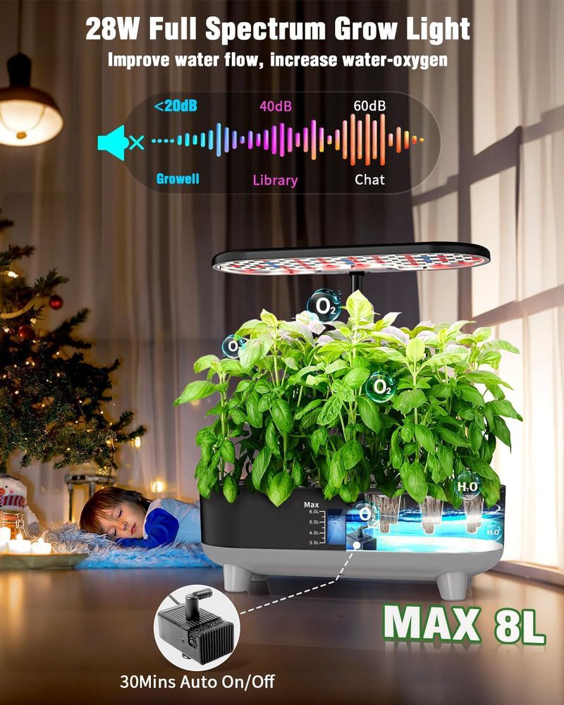 Intelligent Hydroponic Planting Machine Intelligent Flower Pot Indoor Soilless Cultivation Artifact Indoor Fill Light Stand_voghion.com