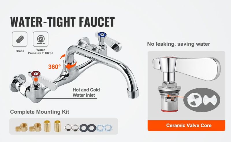 VEVOR Stainless Steel Prep & Utility Sink, 1 Compartment Free Standing Small Sink Include Faucet & Legs, 21"x41" Commercial Single Bowl Sinks For Garage, Restaurant, Kitchen, Laundry, NSF Certified_voghion.com