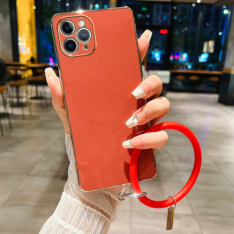 Plating Case For Samsung A34 A54 A53 A32 A33 A22 A13 4G 5G A12 A73 A25 A31 A21S A14 Wristband Bracelet Soft Silicone_voghion.com