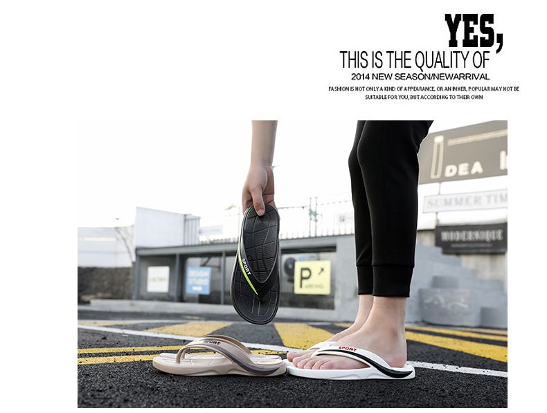 Modische Flip-Flops für Herren, Sommer, trendige Outdoor-Flip-Flops, Outdoor-Freizeit, rutschfeste Strandsandalen_voghion.com