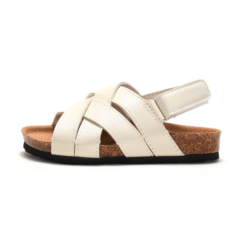 Ruizu Spring And Summer Children's Cork Sandals Boys' One-Word Shoes Girls' Flip-Flops Trendy Beach Korean Style_voghion.com