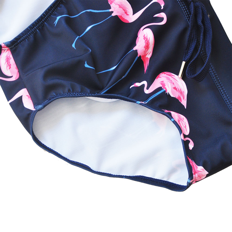 Maillot de bain pour hommes, slip de bain rembourré, maillot de bain serré, imprimé flamant rose, pantalon de surf, de plage, de sport, d'été_voghion.com