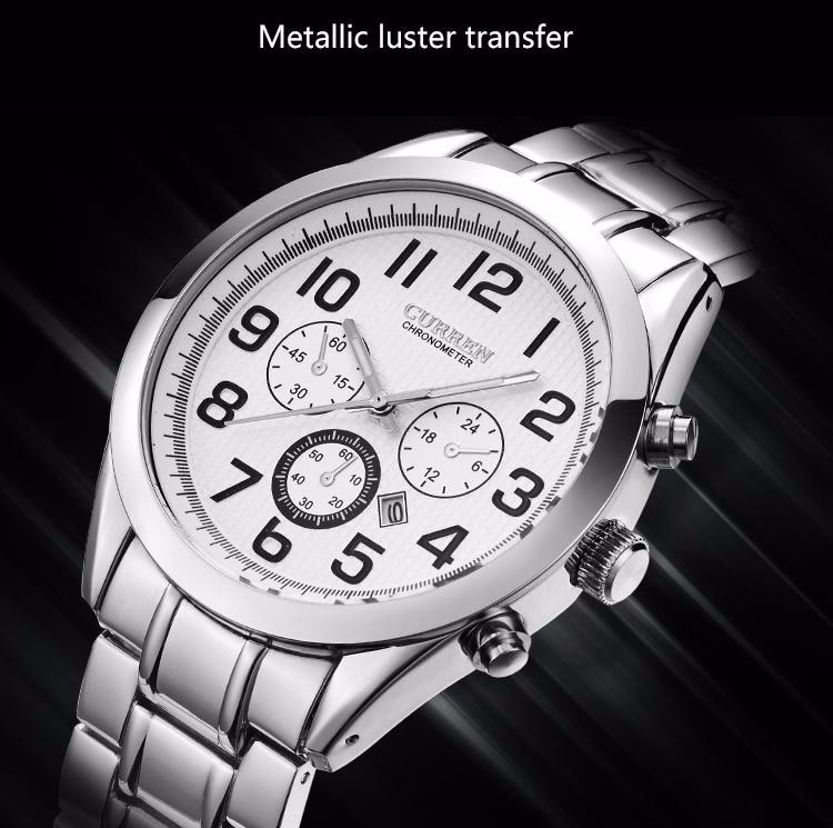 Factory direct sales Carreen curren8050 men's business quartz watch with calendar_voghion.com