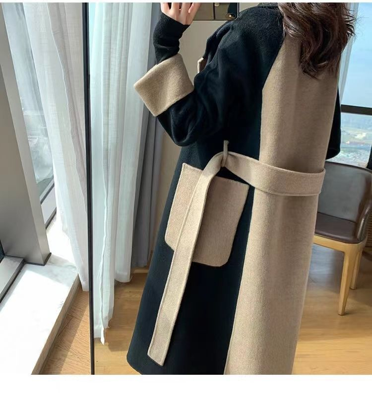 Nuovo temperamento da donna di media lunghezza autunno e inverno e cappotto di lana stile Hepburn di fascia alta_voghion.com