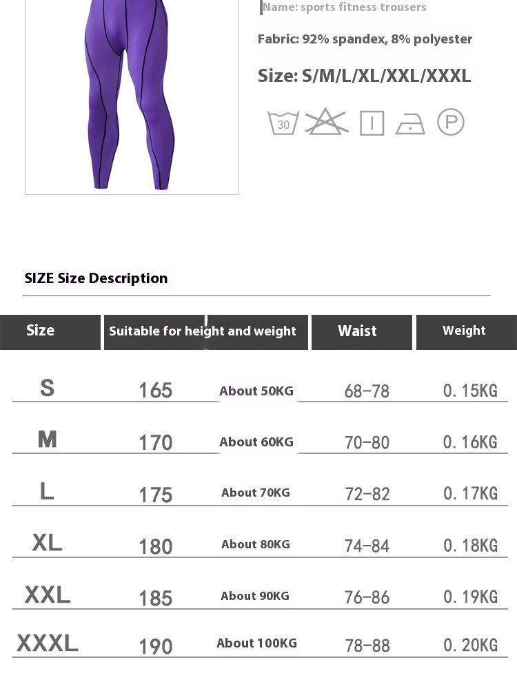 Pantaloni a maniche lunghe da uomo per attività all'aperto, set sportivo attillato per il fitness, basket, calcio, base per la corsa, compressione e asciugatura rapida_voghion.com