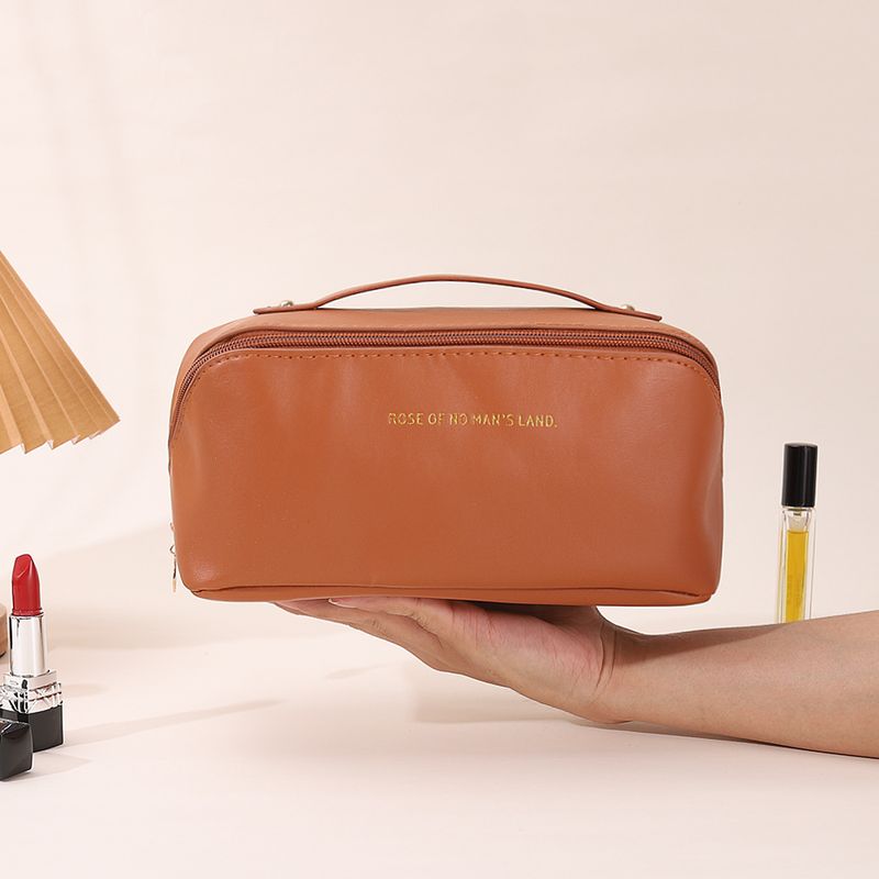 Make-up Tool Kits Pu Modesch a praktesch Kosmetiktasch Reesopbewahrungstasch Grouss Kapazitéit Wäschtasch Hand verbessert d'Erscheinung Këssen Kosmetiktasch_voghion.com