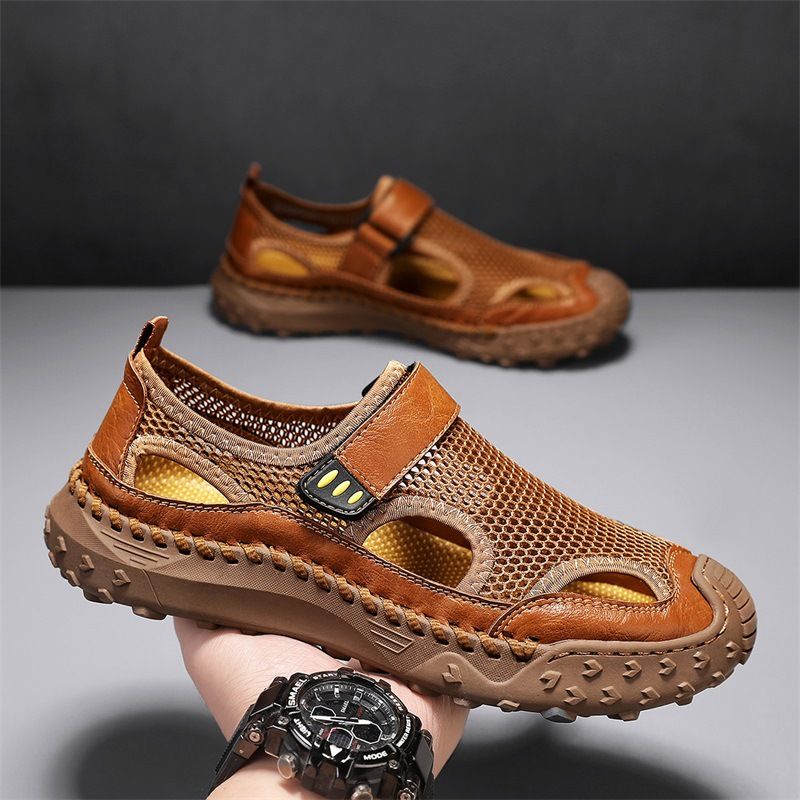 Sandalen Neue Casual Hohl Atmungsaktive Mesh Herren Sommer Wanderschuhe_voghion.com