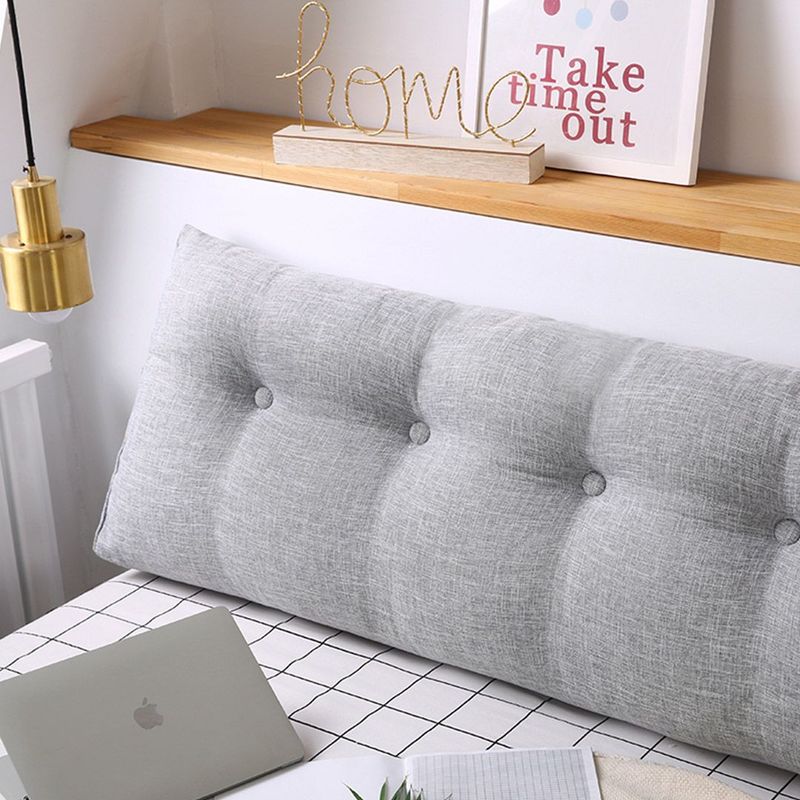 SOGA 100cm Silver Triangular Wedge Bed Pillow Headboard Backrest Bedside Tatami Cushion Home Decor_voghion.com