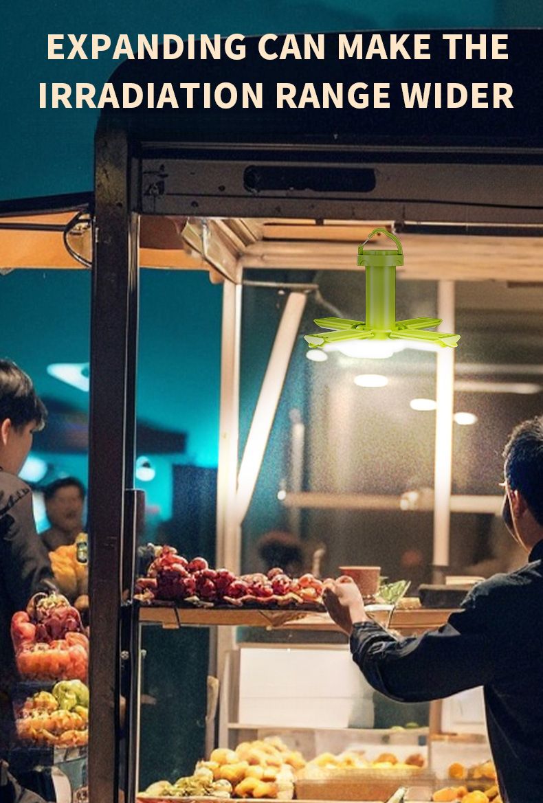 New LED Digital Display With Output Outdoor Foldable Hanging Camping Tent Light_voghion.com