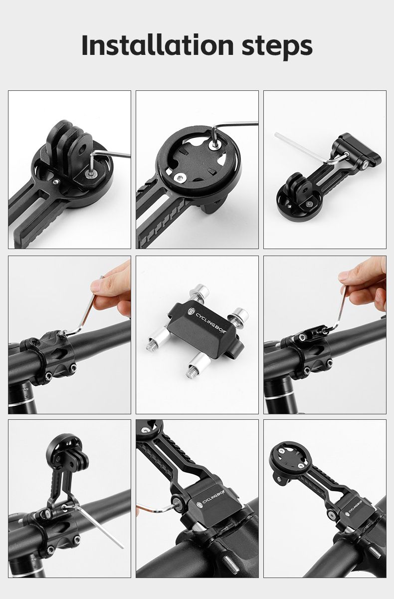Support de compteur en alliage d'aluminium pour vélo de route et de montagne, support d'extension pour cadre réglable, équipement de cyclisme_voghion.com
