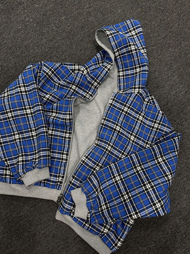 Felpa con cappuccio e cerniera a nido d'ape Y2k, nuova felpa da uomo e da donna, stile streetwear, autunno e inverno, double face_voghion.com