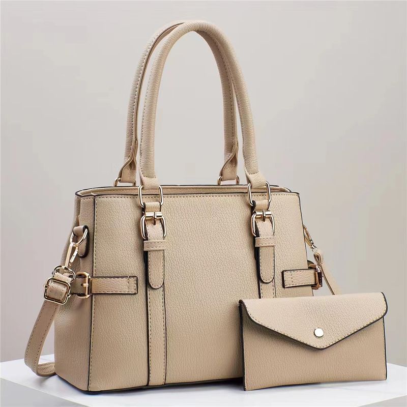 Handbag Set For Women Elephant Grain Simple Texture Bag Large Capacity Shoulder Handbag_voghion.com