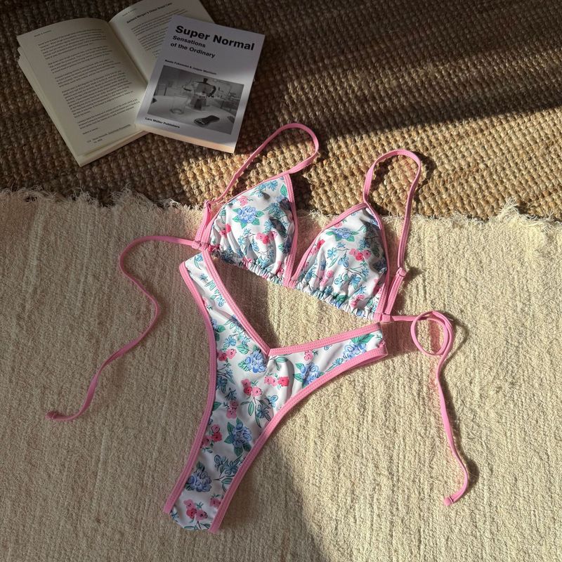 Bikini-Set mit Leopardenmuster – Sexy Triangel-Bademode mit seitlicher Schnürung für Damen_voghion.com