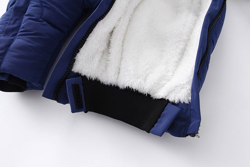 European-Style Baby Jumpsuit With Large Pockets – Fleece-Lined Winter Romper For Newborns & Infants (0-24M), Soft Polyester Hooded Onesie_voghion.com