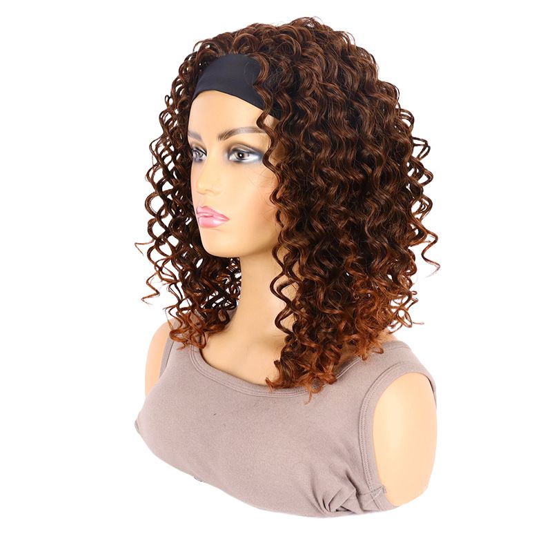 Parrucche sintetiche con clip, parrucche alla moda in seta ad alta temperatura, parrucche africane sfumate, set di capelli con nastro di ghiaccio, ricci piccoli e soffici, lunghi e medi da donna_voghion.com