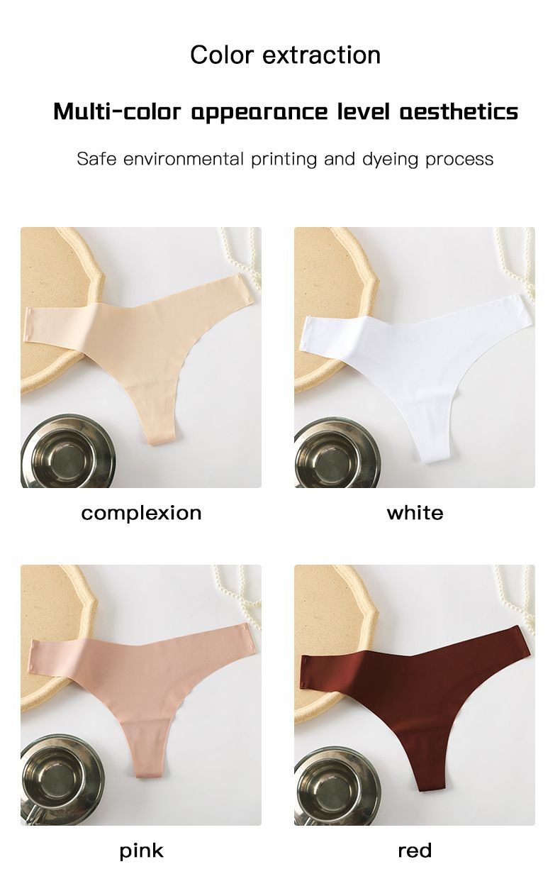 Women's Intimates Ice Silk Underwear For Women Full Cotton Crotch Low Waist Sexy Skin Friendly Solid Color Large Size Briefs_voghion.com
