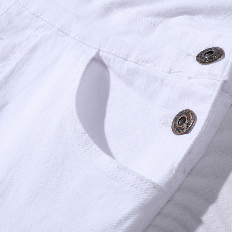 New denim overalls slim fit men's trousers overalls_voghion.com