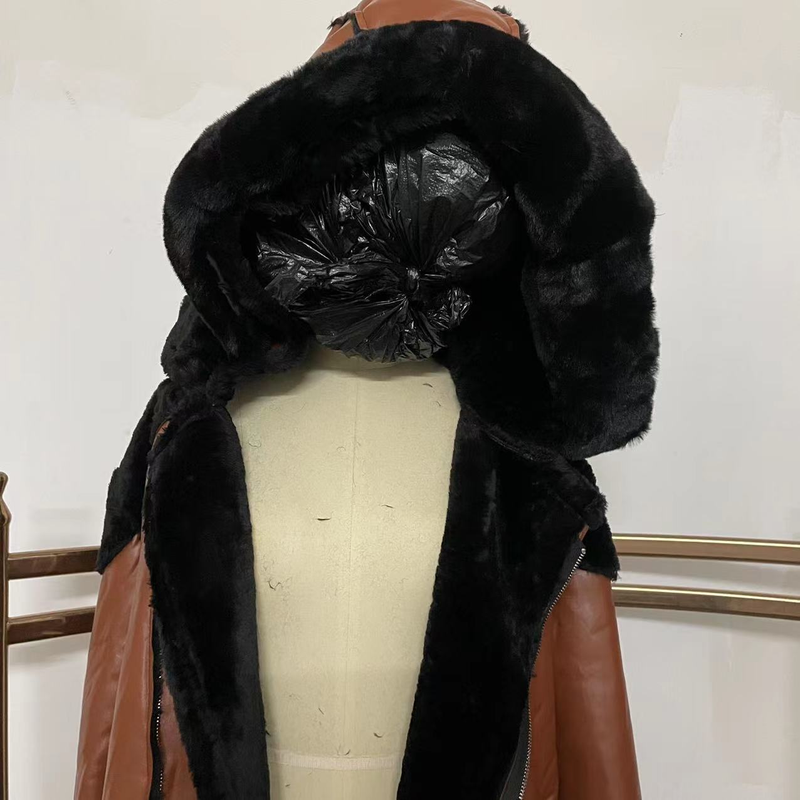 Premium parka met imitatiebontvoering voor heren - zware winterjas met afneembare capuchon, waterafstotende PU-buitenkant (1,35 kg)_voghion.com
