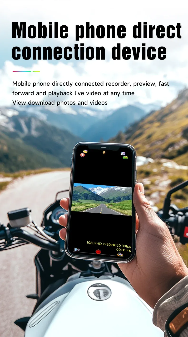 Motorcycle Cycling Helmet Bluetooth Headphones Moto App Video Camera Recording & FM Radio TF Card Recorder Intercom Call Headset_voghion.com