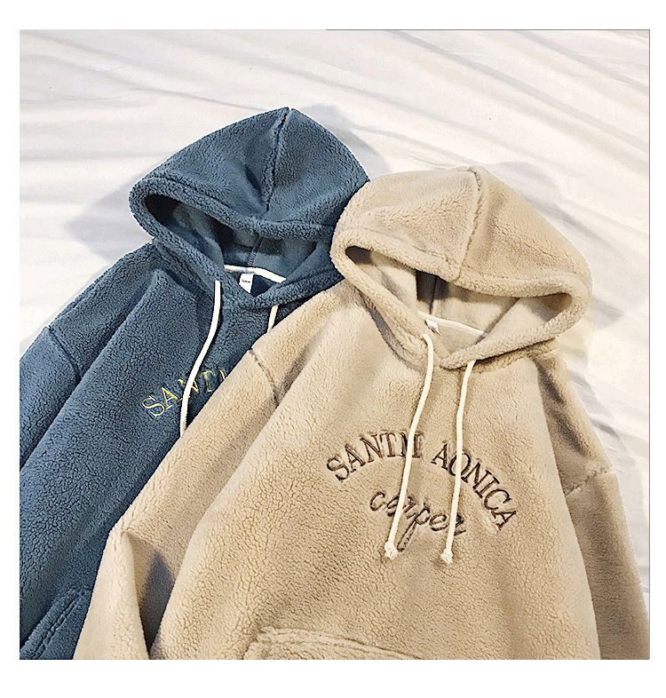 Koreanischer Streetwear-Hoodie – Übergroßer Pullover mit Fleecefutter für Männer, Unisex-Design mit kuscheliger Sherpa-Innenseite, trendige Freizeitkleidung (M-3XL)_voghion.com