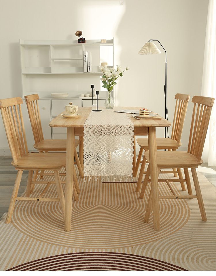 Retro Table Flag Palace Lace Hook Flower Polyester Cotton Tassel Lace Placemat Dining Table Side Cabinet_voghion.com