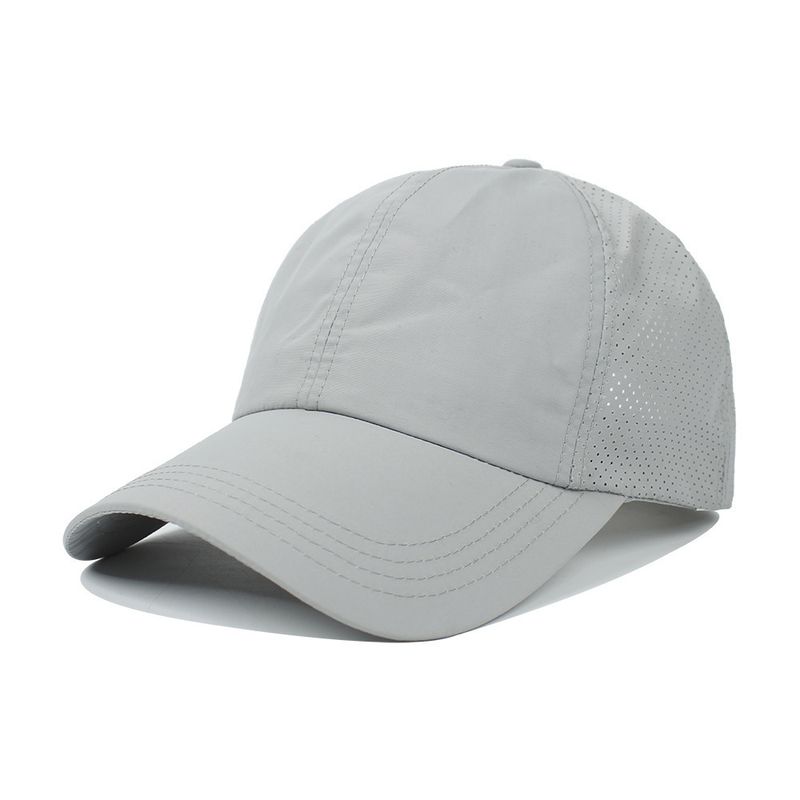 Summer Solid Color Baseball Cap Women's Athleisure Cross Ponytail Hat Mesh Quick-Drying Cap Visor Hat_voghion.com