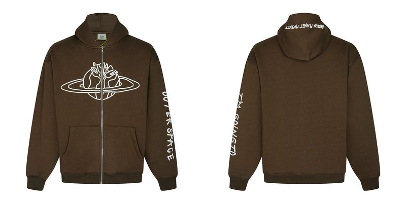 Felpa casual allentata High Street con cappuccio con stampa a sbuffo con lettera di marca alla moda foderata in pile_voghion.com